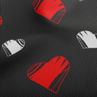 Red And White Graffiti Love He Athletic Mesh Flat Back