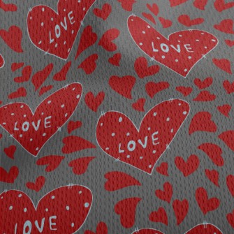 Hand Drawn Valentine&#39;s Day Athletic Mesh Flat Back
