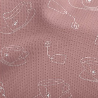 Hot Tea And Tea Bags Athletic Mesh Flat Back