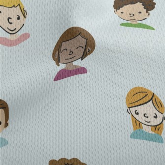 Portraits Of People From Diffe Athletic Mesh Flat Back