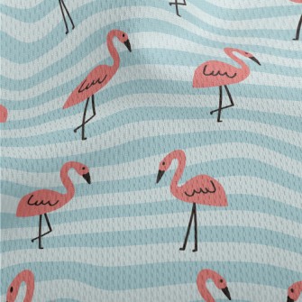 Cute Hand Drawn Flamingo Athletic Mesh Flat Back