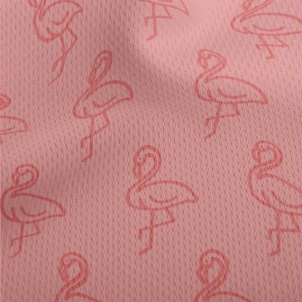 Pink Flamingo Athletic Mesh Flat Back