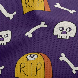 Tombstone And Skull Athletic Mesh Flat Back