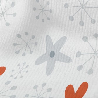 Snowflakes And Hearts Terry
