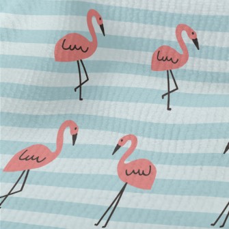 Cute Hand Drawn Flamingo Terry