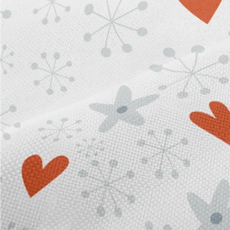 Snowflakes And Hearts Performance Linen