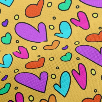 Abstract Fluorescent Heart Performance Linen