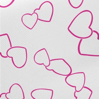 Simple Double Heart Pattern Twill