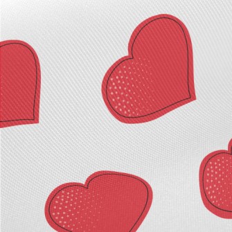Passionate Red Heart Twill