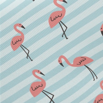 Cute Hand Drawn Flamingo Twill