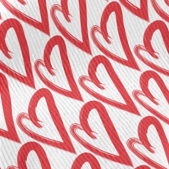Hand Drawn Red Love Heart Standard Corduroy