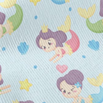 Cute Mermaid Swimming In The S Standard Corduroy