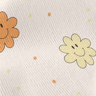 Cute Smiling Flowers Standard Corduroy