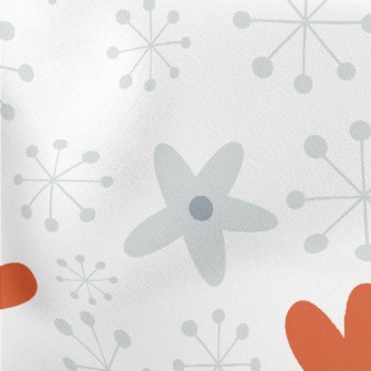 Snowflakes And Hearts Stretch Ponte