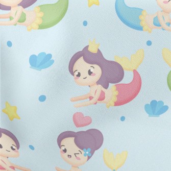 Cute Mermaid Swimming In The S Stretch Ponte