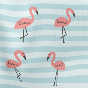 Cute Hand Drawn Flamingo Stretch Ponte