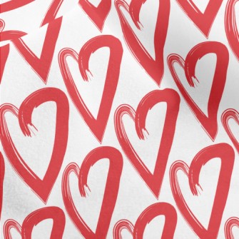 Hand Drawn Red Love Heart Micro Fleece