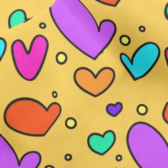 Abstract Fluorescent Heart Micro Fleece