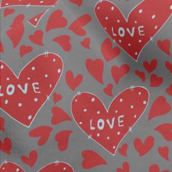 Hand Drawn Valentine&#39;s Day Micro Fleece