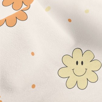 Cute Smiling Flowers Micro Fleece