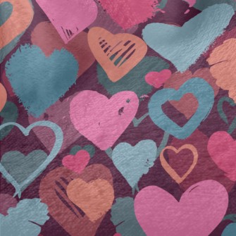 Colorful Love Graffiti Minky
