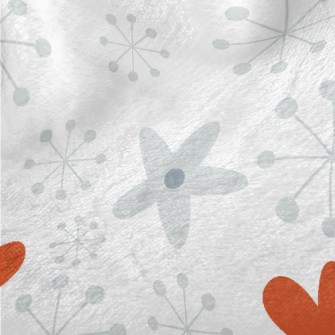 Snowflakes And Hearts Minky