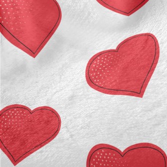 Passionate Red Heart Minky