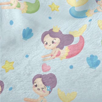 Cute Mermaid Swimming In The S Minky