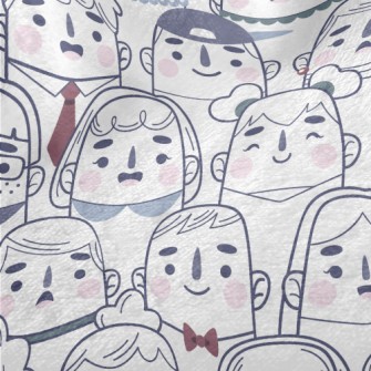 Cute Character Expressions Minky