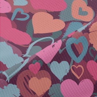 Colorful Love Graffiti Piqué