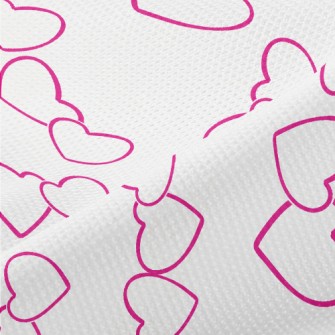 Simple Double Heart Pattern Piqué