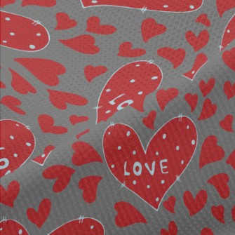 Hand Drawn Valentine&#39;s Day Piqué
