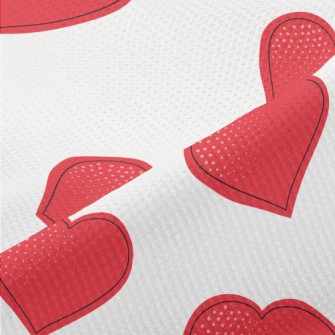 Passionate Red Heart Piqué