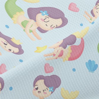 Cute Mermaid Swimming In The S Piqué