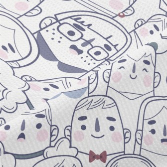 Cute Character Expressions Piqué
