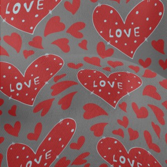 Hand Drawn Valentine&#39;s Day Lightweight Performance Linen