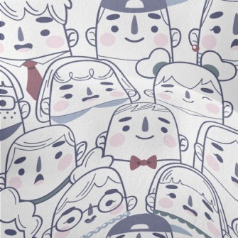 Cute Character Expressions Lightweight Performance Linen
