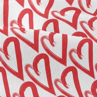 Hand Drawn Red Love Heart Modern Jersey