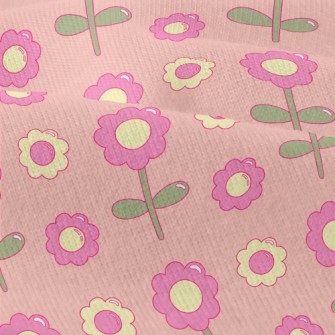 Cartoon Glossy Flowers Modern Jersey