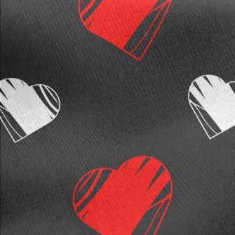 Red And White Graffiti Love He Jersey Backed Fleece