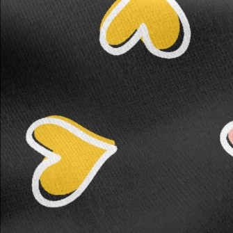 Mini Colorful Hearts Jersey Backed Fleece