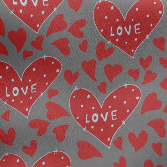 Hand Drawn Valentine&#39;s Day Jersey Backed Fleece