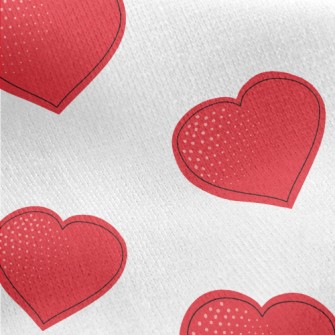 Passionate Red Heart Jersey Backed Fleece