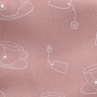 Hot Tea And Tea Bags Jersey Backed Fleece