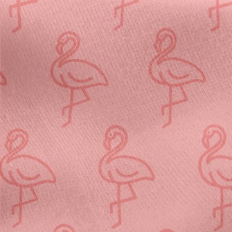 Pink Flamingo Jersey Backed Fleece