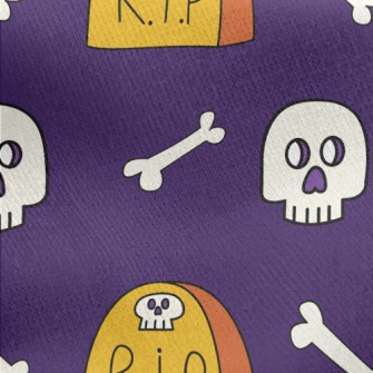 Tombstone And Skull Jersey Backed Fleece