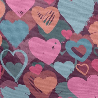 Colorful Love Graffiti Pongee