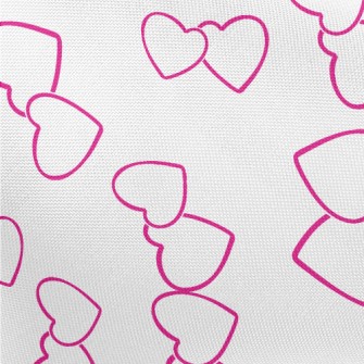 Simple Double Heart Pattern Pongee