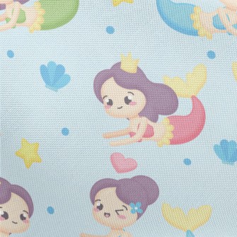 Cute Mermaid Swimming In The S Pongee