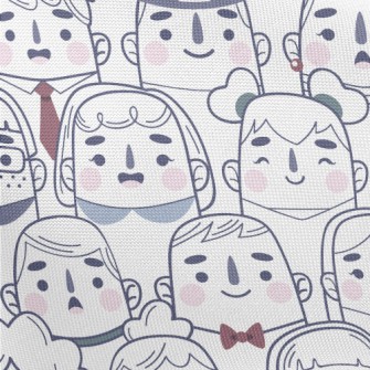 Cute Character Expressions Pongee